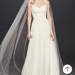 Ruched Bodice Chiffon A-Line Wedding Dress
DAVID'S BRIDAL C size 14
WG3856